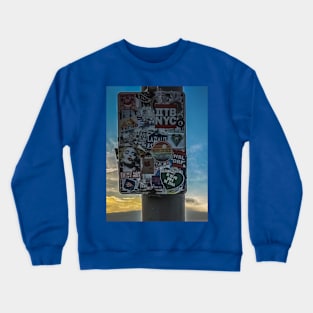 New York City Stickers Brooklyn Bridge Sunset Crewneck Sweatshirt